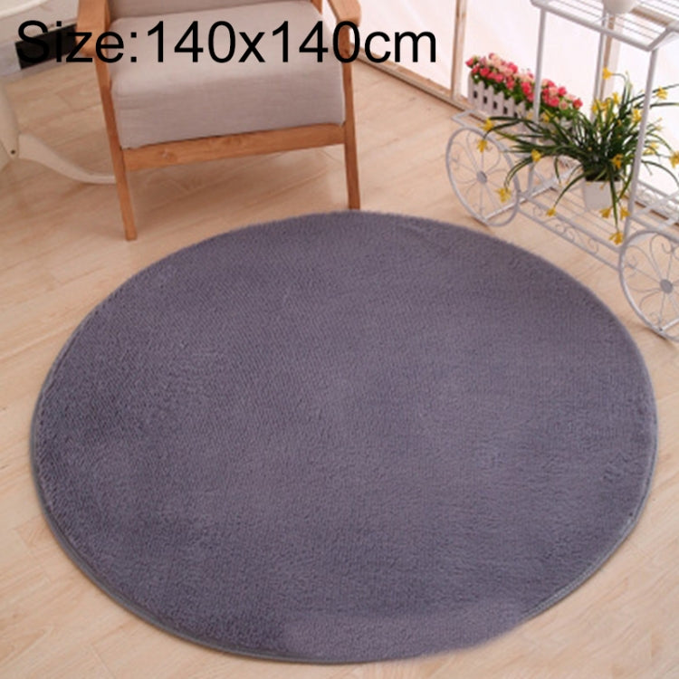 KSolid Round Carpet Soft Fleece Mat Anti-Slip Area Rug Kids Bedroom Door Mats, Diameter: 140cm, Diameter: 160cm