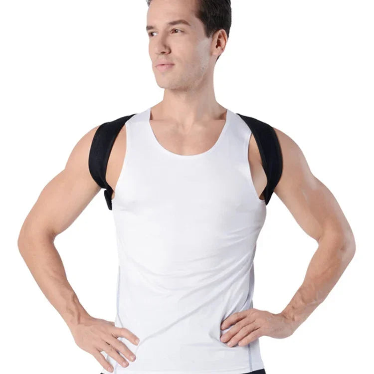 Invisible Humpback Adjustable Breathable Back Correction Strap, With Shoulder Strap One Size