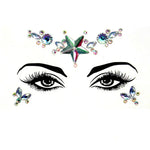 3 PCS  Forehead Green Masquerade Makeup Acrylic Face Sticker, YT-46, YT-47, YT-48, YT-49, YT-50, YT-51, YT-52, YT-53-01, YT-53-02, YT-54, YT-55, YT-56, YT-57, YT-59, YT-60, YT-61, YT-65, YT-66, YT-67, YT-68, YT-69