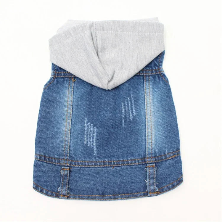 Retro Personality Denim Small Vest Pet Dog Clothes Pet Jacket, L, XL, XS, M