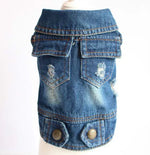 Retro Personality Denim Small Vest Pet Dog Clothes Pet Jacket, L, XL, XS, M