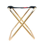 CLS Large 7075 Aluminum Alloy Outdoor Folding Stool Portable BBQ Fishing Folding Chair, Size: 30x25x31cm, CLS Large 7075(Black)