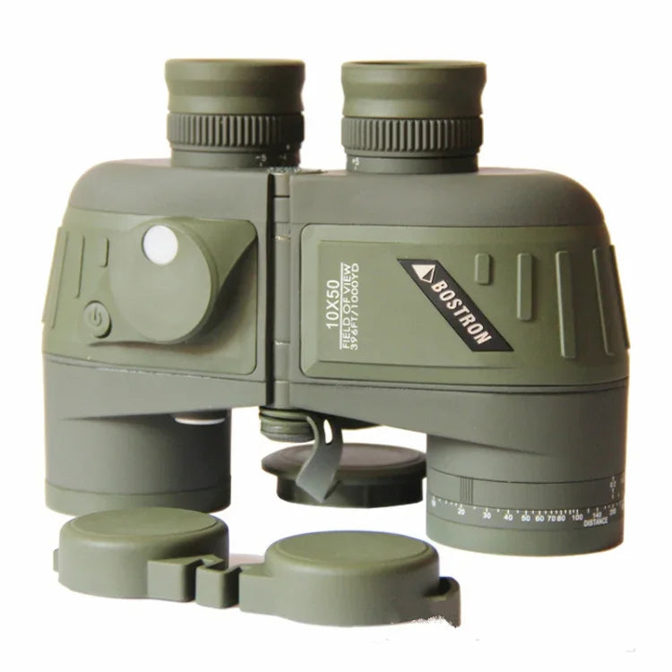 Bostron Telescope High-definition Navigation Floating 10X50 with Compass Waterproof Ranging Low Light Level Night Vision Binoculars, 10X50