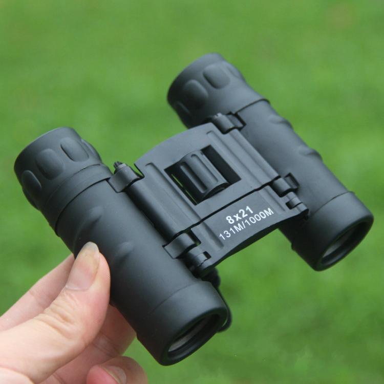 Compact 8X21 Telescope Full Optical Green Film HD Binocular Low Light Level Night Vision Telescope, 8X21