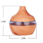 300ML Waterdrop Shape USB Wood Grain Aromatherapy Air Purifier Mute Humidifier, Deep Wood Grain