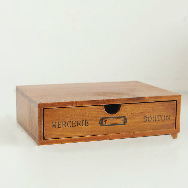 Retro Wooden Drawer Storage Cabinet Desk, One Pumping, Four Pumping
