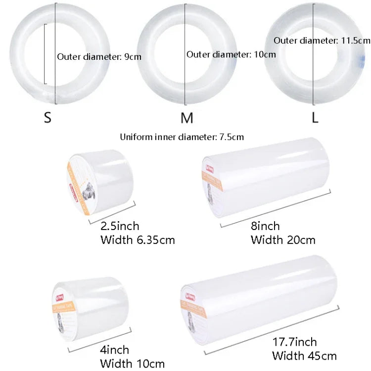 Ctlang B25112 Pet Sofa Protective Tape Cats Anti-Caught Protective Gear Film, Wide 2.5inch, Wide 4inch, Wide 8inch, Wide 17.7inch