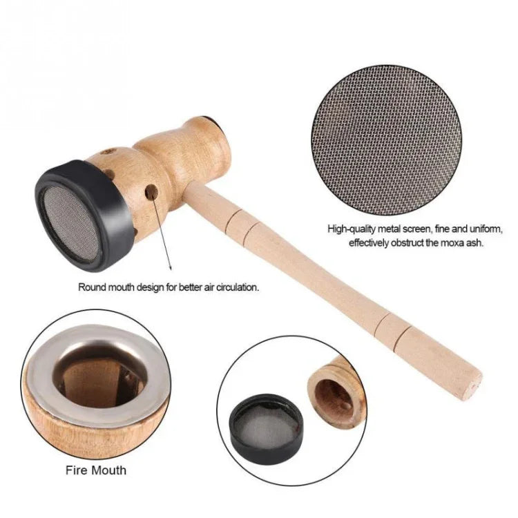 Wooden Gourd Device Massage Moxibustion Box to Moisture