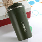 Smart Version Double Stainless steel 304 Coffee Mug Car Thermos Mug Travel Thermo Cup, 380ml Green, 380ml Blue, 380ml Pink, 380ml White, 380ml Black, 510ml White, 510ml Black, 510ml Green, 510ml Blue, 510ml Pink