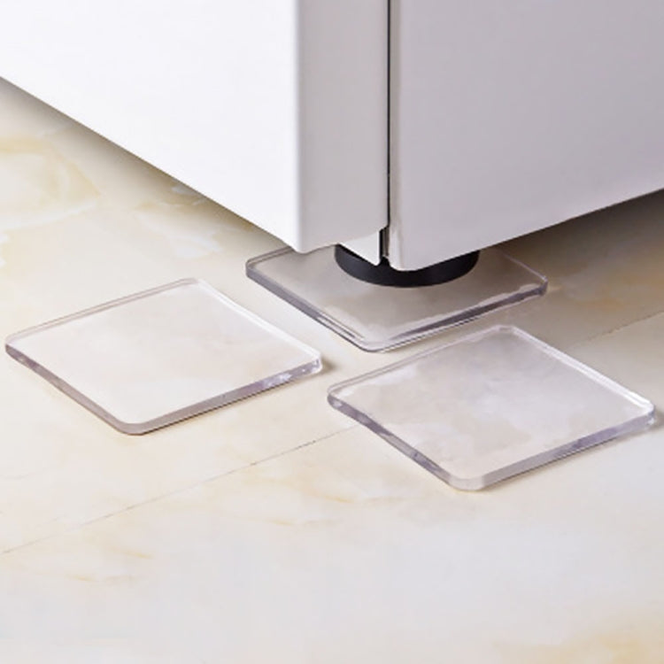 4 PCS Transparent Washing Machine Silicone Pad Anti Vibration Non-Slip Mat Shock Absorbing Pad, Shock Absorbing Silicone Pad
