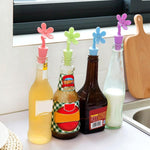 5 PCS Silicone Wine Stopper Flower Beer Stopper, 5 PCS Flower Shape(Green), 5 PCS Flower Shape(Purple), 5 PCS Flower Shape(Red), 5 PCS Flower Shape(Blue)