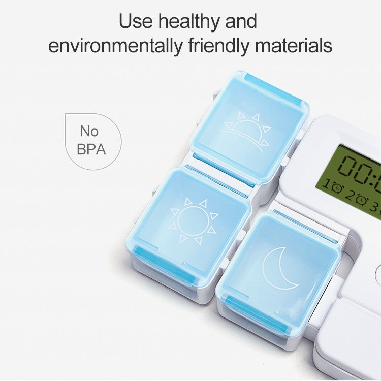 Portable Intelligent Plastic Storage Box Electronic Timing Reminder Medicine Boxes