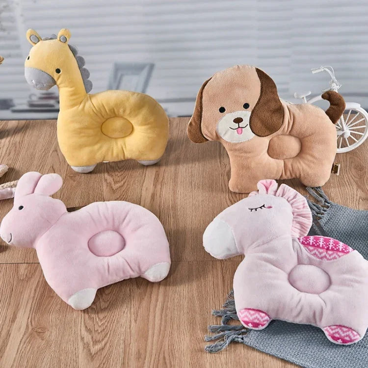 Baby Cartoon Cotton Head Protect Pillow Breathable Washable Bite-proof Headrest