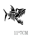 10 PCS Car Sticker Motorcycle Pulling Flower Stick Fish Bone Cartoon Personality Body Sticker, Fish Bone