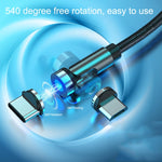 CC56 Dust Plug Rotating Magnetic Wire, Cbale Length: 2m, 2m Android Head, 2m Micro USB, 2m Type-C Head, 2m 8Pin Head, 2m Line+Three Heads, 2m + 8Pin + Type-C/USB-C + Micro USB, 2m Line