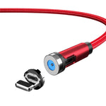 CC56 Dust Plug Rotating Magnetic Wire, Cbale Length: 2m, 2m Android Head, 2m Micro USB, 2m Type-C Head, 2m 8Pin Head, 2m Line+Three Heads, 2m + 8Pin + Type-C/USB-C + Micro USB, 2m Line