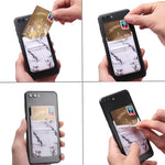 Marble Pattern Road Stretch Phone Back Plastic Card Holder Sticky Phone Clip