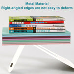 2 PCS Simple Metal Bookend Support Frame Non Slip Book Stand Desktop Organizer