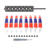 Sunnylife MM3-SN443 For Mini 3 Pro Propeller Blades + Silicone Folding Storage Bag, Tricolor+Gray Bag, Tricolor+Brown Bag