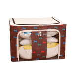 Folding Storage Box Non Woven Fabric With Zipper Moisture-proof Clothes Storage Box, 44L 50x40x22cm, 55L 50x40x28cm, 66L 50x40x33cm, 80L 60x40x32cm, 100L 60x42x40cm, 125L 70x42x40cm