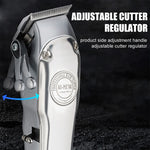 Retro Oil Head Electric Pusher Strong Power Electric Fader LCD Digital Display Rechargeable Hair Clipper, EU Plug, US Plug