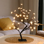 Cherry Tree Lamp Table Lamp Room Layout Decoration Creative Bedside Night Light Gift, 24 Lights Bauhinia Black Tree, 36 Lights Bauhinia Black Tree, 48 Lights Bauhinia Black Tree, 24 Lights Fiber Optic Black tree, 36 Lights Fiber Optic Black tree       ...