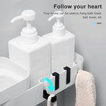 2 PCS Bathroom Accessories Shower Shelf Seamless Rotating Tripod Seamlessly Fixtures Storage Rack Kitchen Tripod