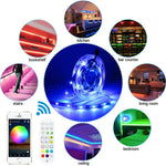 Bluetooth Suit Smart Music Sound Control Light Strip Waterproof 5050 RGB Colorful Atmosphere LED Light Strip With 24-Keys Remote Control, 5M 150 LEDs, 5M 300 LEDs, 10M 300 LEDs, 10M 600 LEDs, 15M 450 LEDs, 20M 360 LEDs, 30M 540 LEDs