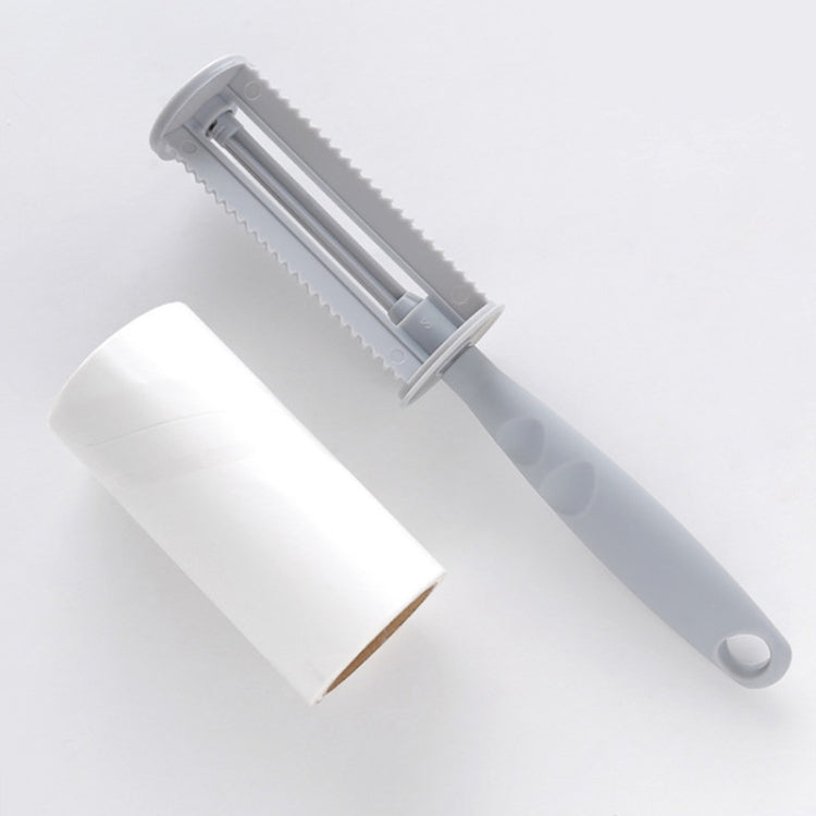 Long Handle Tearable Roller Sticky Paper Household Coat Sticky Hair Artifact, White, Gray, Apricot