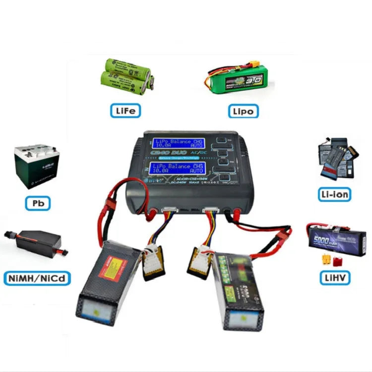 HTRC T240 Touch Balance Model Airplane Lithium Battery Charger Remote Control Car Toy B6 Charger,, EU Plug, US Plug