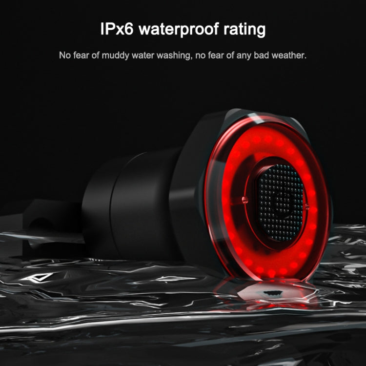 MEROCA MX2 Smart Sensor Brake Tail Light Mountain Bike Light USB Charging Road Bike Night Riding Tail Light, Seat Cushion Installation Black, Seat Cushion Installation Coloful, Seat Cushion Installation Gold Pink, Seat Tube Installation Black
