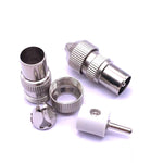 50 PCS Metal Antenna TV Plug Video Radio Frequency Cable Plug RF Male Head