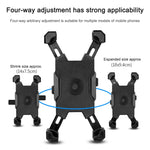 Electric Bicycle Mobile Phone Holder Can Be Rotated 360-degree Mobile Phone Holder Four-way Adjustment Bracket for Motorcycle, Handlebars, Rearview Mirrors