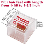 4pcs Square Chair Leg Caps PVC Feet Protector Pads Furniture Table Covers, 30-35mm, 42-48mm, 49-55mm, 37-42mm, 56-62mm