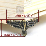 10 PCS Antique Bronze Jewelry Gift Box Wood Case Decorative Feet Leg Corner Protector, Jewelry Gift Box Corner Protector