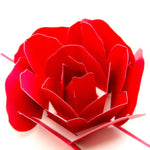 3D Pop Up Rose Thank You Greeting Postcards Flower Handmade Blank Vintage Paper Happy Birthday Love Gift Card, Size: 13x16cm, Handmade Blank