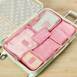 6 PCS/Set Travel Bag ClothesLuggage Organizer High Capacity Mesh Packing Cubes
