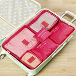 6 PCS/Set Travel Bag ClothesLuggage Organizer High Capacity Mesh Packing Cubes