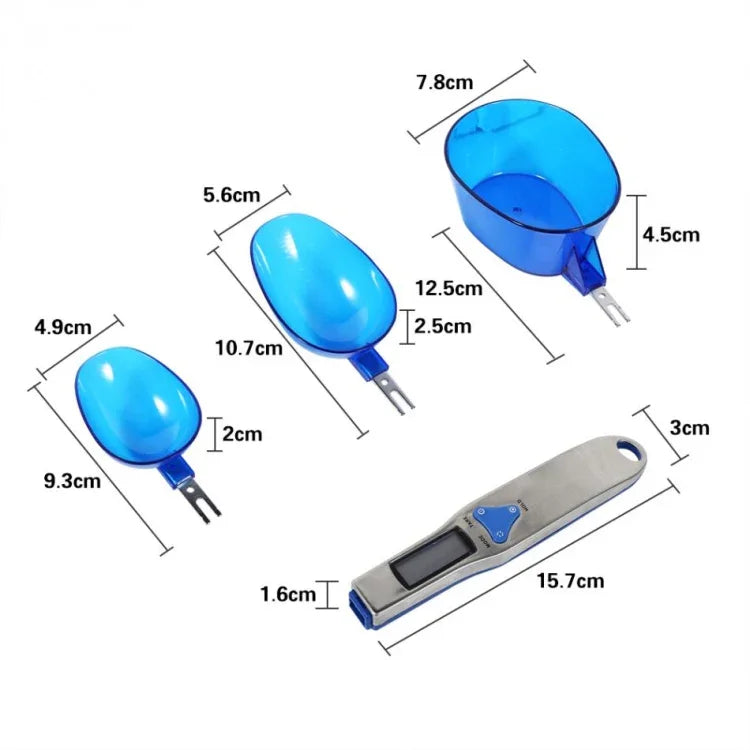 Digital Spoon Scale LCD Display Bulk Food Digital Measuring Tool Scale Range: 500/0.1g, 3 in 1