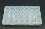 28 Slots Manicure Tool Storage Box Dustproof Independent Compartment Mini Drill Box Jewelry Box PP Pill Box