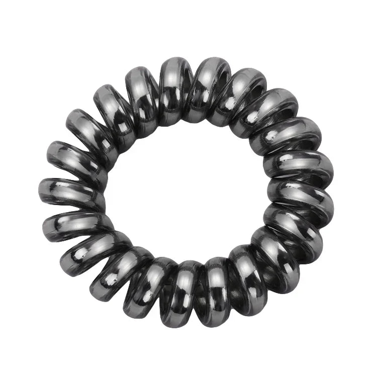 10 PCS Multicolor Elastic Hair Bands Spiral Shape Ponytail Hair Ties Rubber Band Hair Rope Telephone Wire Hair Accessories