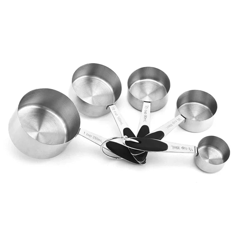Stainless Steel Measuring Spoon Set Coffee Spoon Baking Kitchen Gadget, Measuring Cup 5 in 1, Measuring Spoon 5 in 1, 5 in 1 Measuring Cup(Color), 5 in 1 Measuring Spoon(Color)