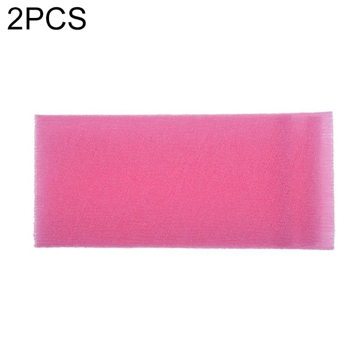 2 PCS Long Nylon Mesh Bath Shower Body Washing Clean Exfoliate Puff Scrubbing Towel Cloth Scrubbers Body Face Wash Cleaning Towel