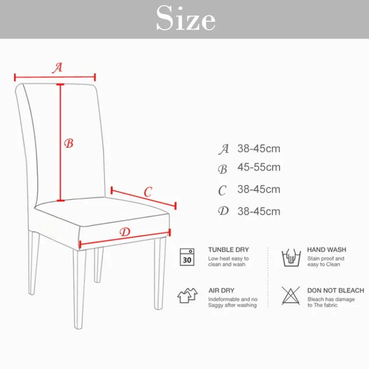 Modern Plain Color Chair Cover Spandex Stretch Elastic Wedding Banquet Chair Covers Dining Seat Cover Pastoral Hotel Cover, Universal Size