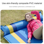 Color Matching Automatic Inflatable Outdoor Sports Double Camping Air Cushion, 190x130x3.5cm Green, 190x130x3.5cm Blue, 190x130x3.5cm Orange