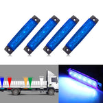 4 PCS 12V 6 SMD Auto Car Bus Truck Wagons External Side Marker Lights LED Trailer Indicator Light Rear Side Lamp