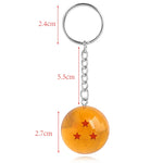 Anime Dragon Ball 7 Stars Balls 2.7cm PVC Figures Toys Keychain, 1 star, 2 star, 3 star, 4 star, 5 star, 6 star, 7 star