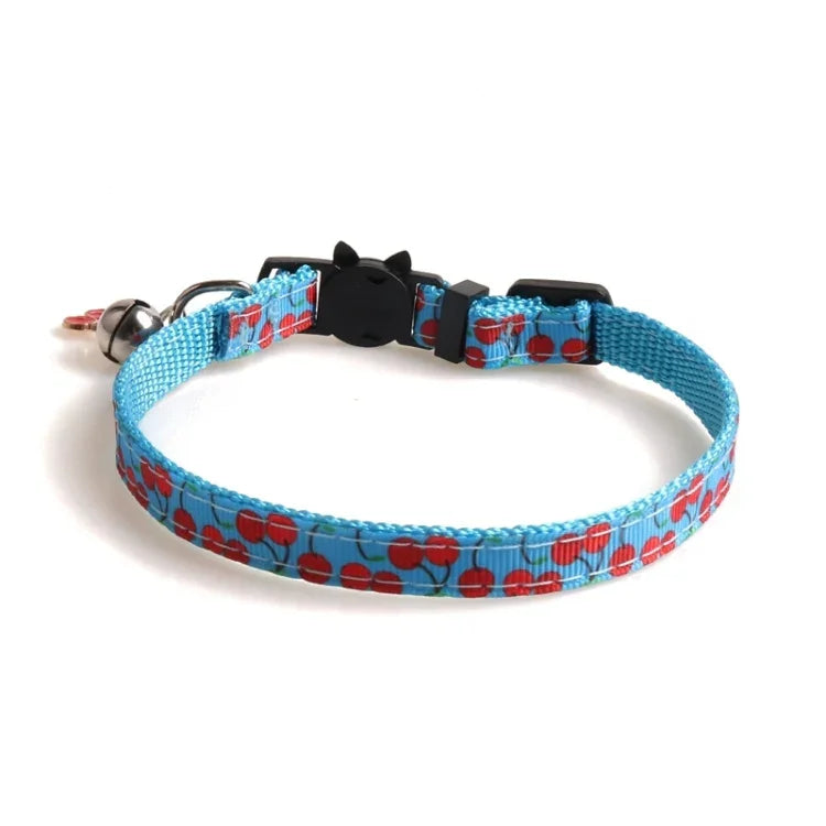 Pet Webbing Fruit Cat Collar With Fruit Accessories Bell Pet Collar, 1x28cm
