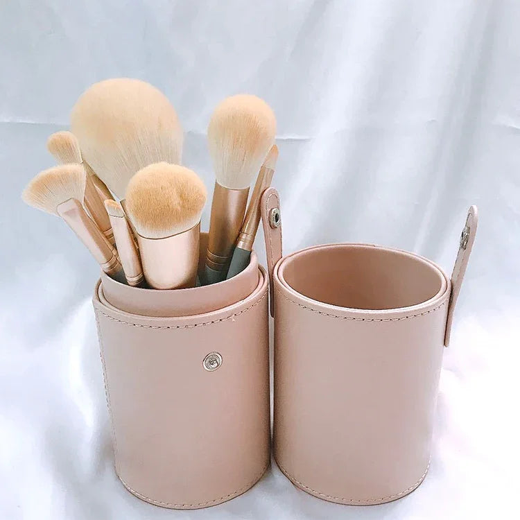 10 PCS / Set Makeup Brush Corn Silk Fiber Hair Loose Powder Brush Face And Eye Makeup Brush, Without Bag, With Blue Bag, With Silver Bag, With Pink Cylinder, With Green Cylinder, With Pink Zipper Bag