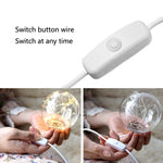 Star Moon Night Light USB Wood Base LED Atmosphere Light, Round Base